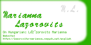 marianna lazorovits business card